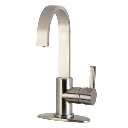 Kingston Brass LS8618CTL Continental One-Handle 1-Hole Deck Mounted Bar Faucet, Nickel LS8618CTL